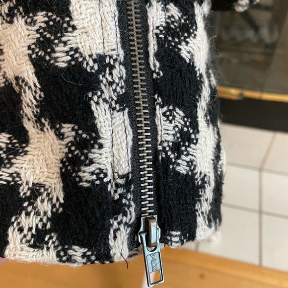 Lane Bryant Houndstooth Front Zipper Jacket, Dressy, Blk, White, Size 24 - Picture 7 of 12